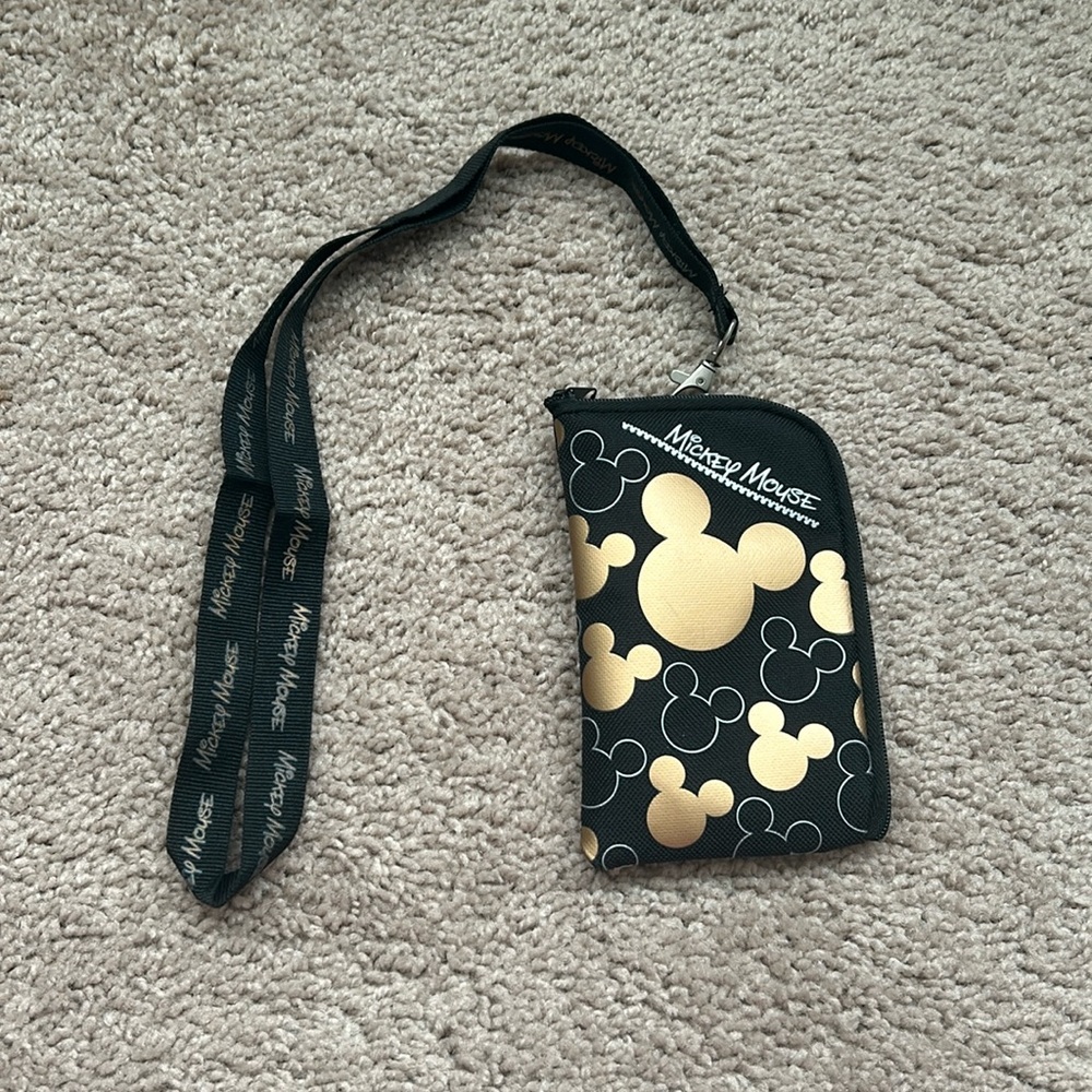 brand new mickey mouse wallet/lanyard